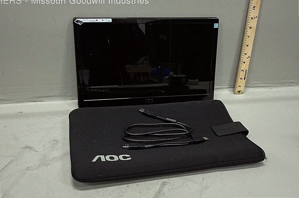 AOC E1659FWU 15.6" Portable USB 3.0 Powered Monitor Black Tested