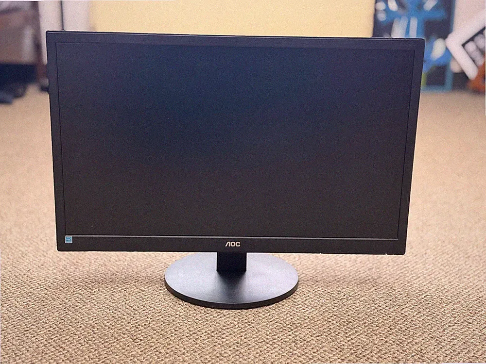 AOC E2470SWD 24" Full HD 1080p LED Monitor VGA — Tested, Works Great w/ Cables