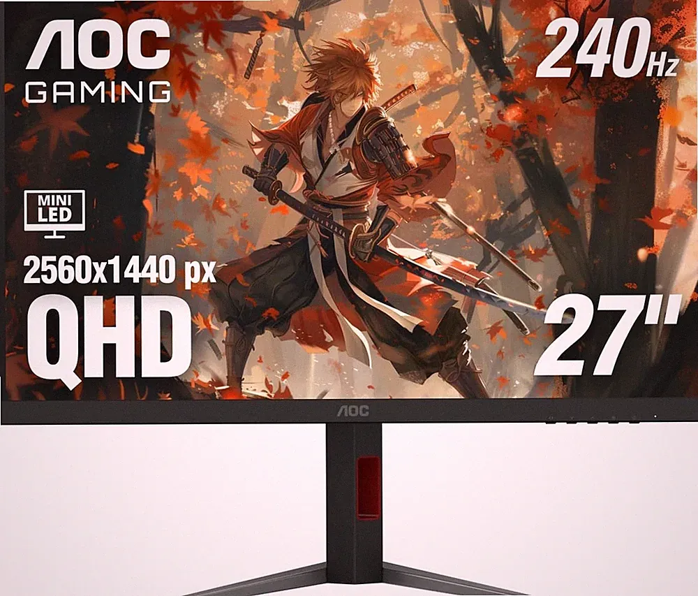 AOC Gaming Q27G4ZMN 27" MiniLED Gaming Monitor, QHD Ultra Wide 1440p, 240Hz,...