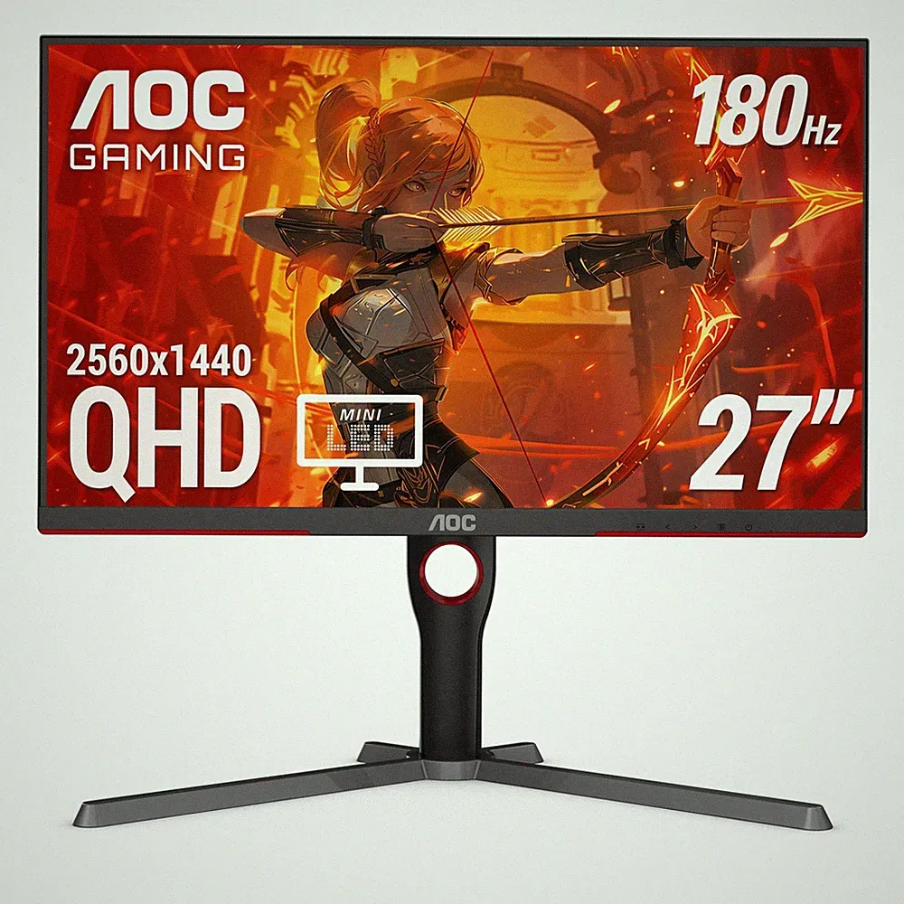 AOC Q27G3XMN 27" QHD Gaming Monitor 2560x1440 Mini LED 180Hz 1ms GtG