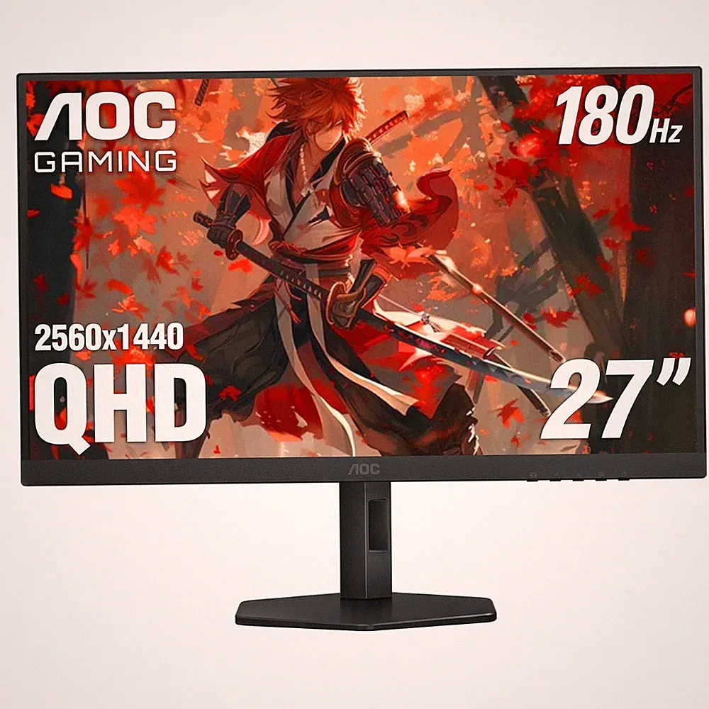 AOC Q27G4XN 27" Gaming Monitor 2K QHD 2560x1440 180Hz 1ms Height Adjustable