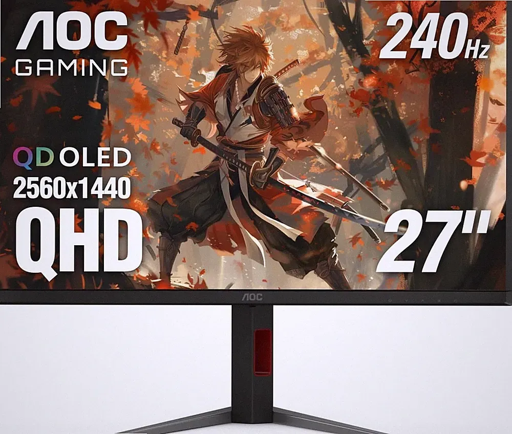 AOC Q27G4ZD27'' QD-OLED QHD 280Hz G-Sync Gaming Monitor