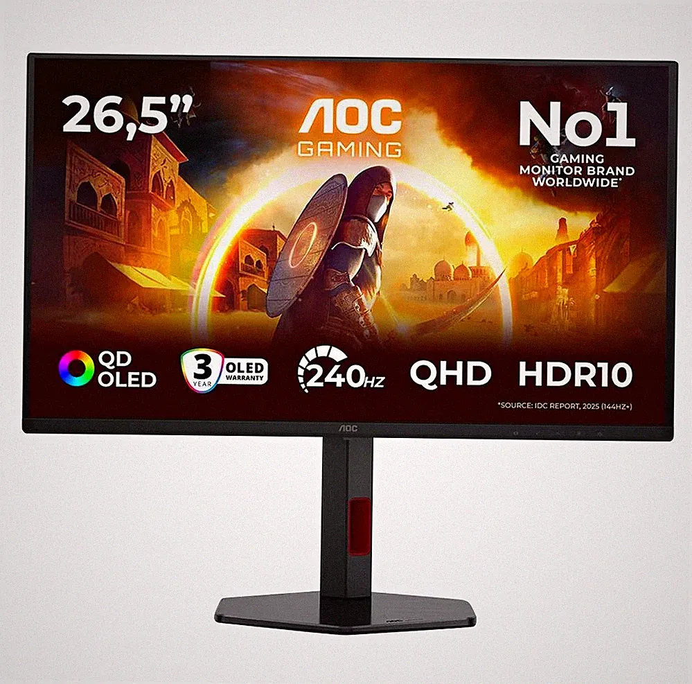 AOC Q27G4ZDR QD OLED 26.5" 2K QHD (2560 x 1440) 240Hz Gaming Monitor