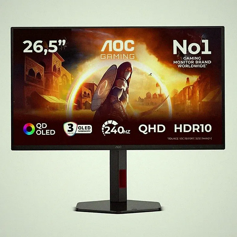 AOC Q27G4ZDR QD OLED 26.5" 2K QHD 2560 x 1440 240Hz HDR10 Gaming Monitor Black