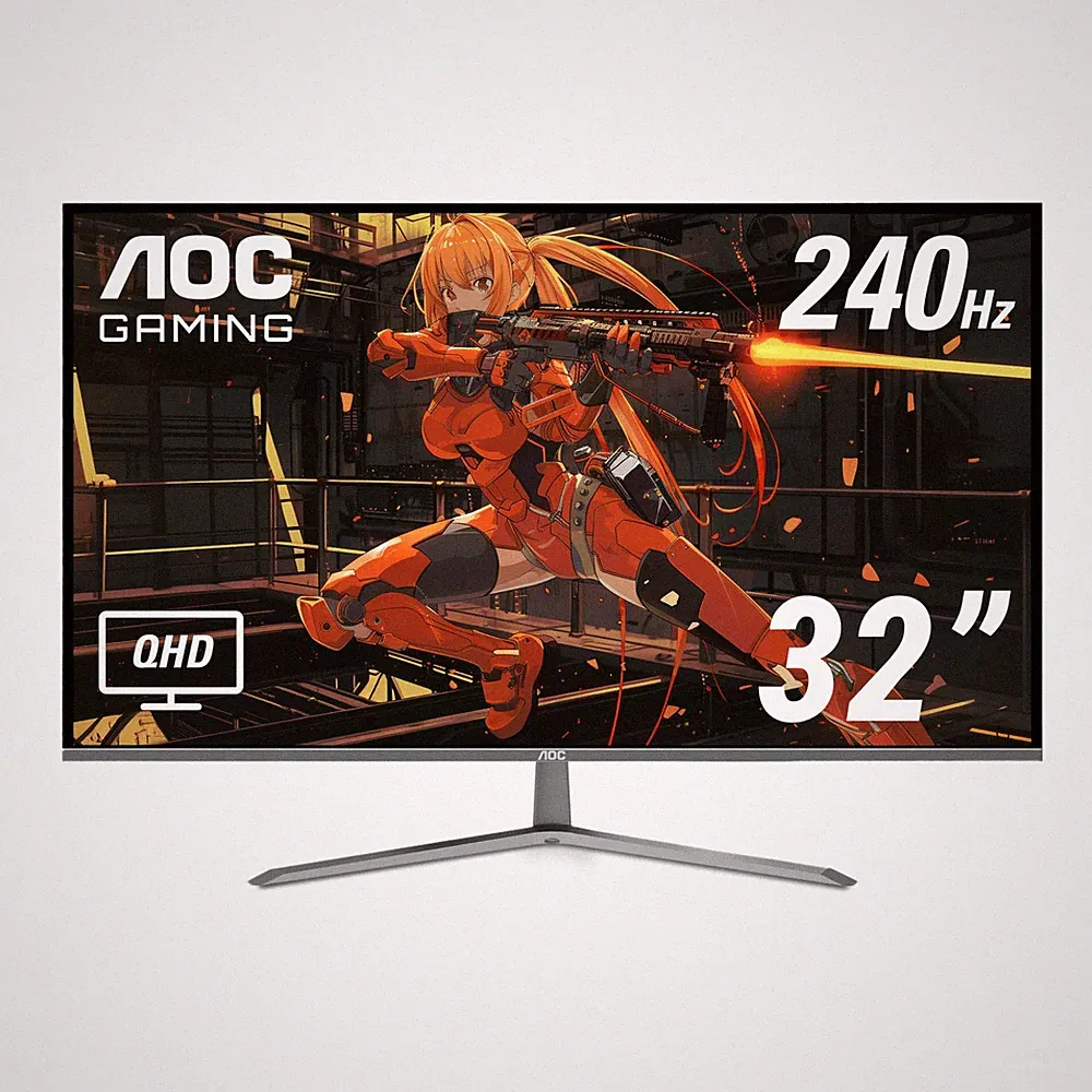 AOC Q32G11ZNE 32" Frameless Gaming Monitor QHD 2560 x 1440 240Hz HDR Ready