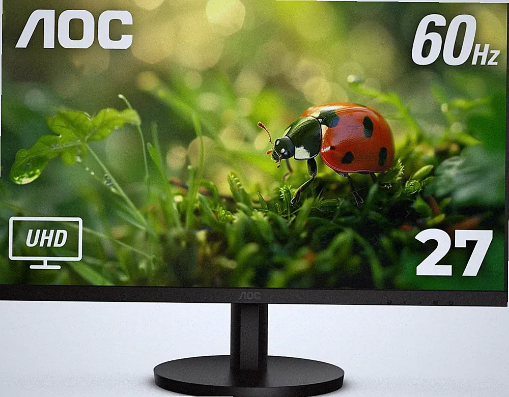 AOC U27B3A 27" 4K UHD IPS Frameless Monitor PC Screen HDMI DP Speakers VESA New