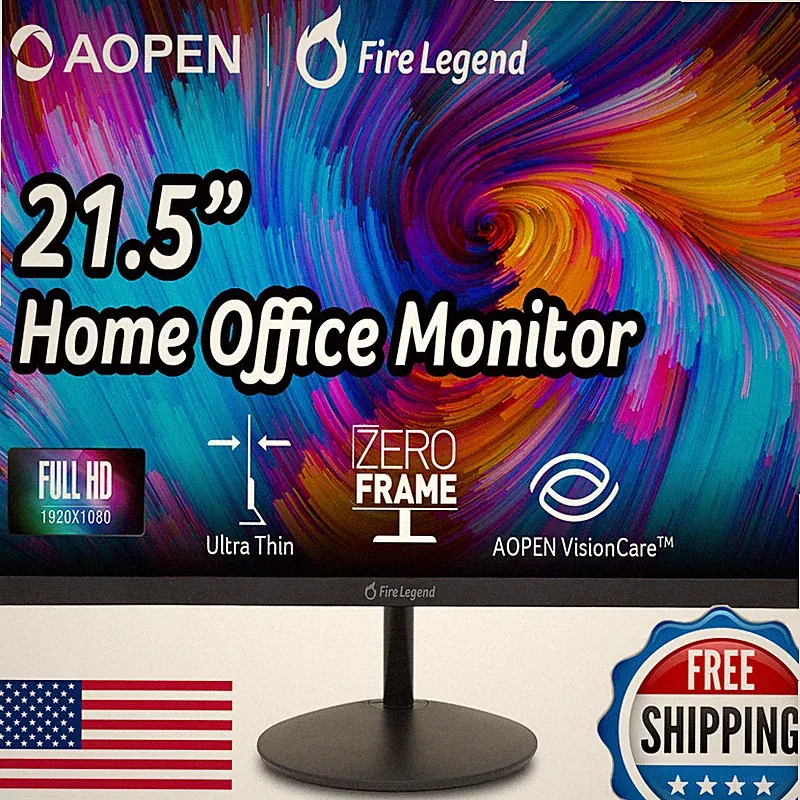 Aopen 22Sa2Q Hbi 21.5 Full Hd 1920 X 1080 Zero-Frame Gaming Office Monitor Amd