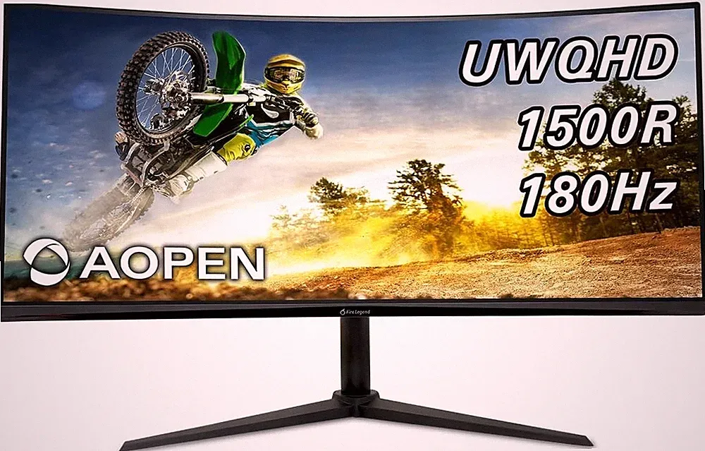 AOpen 34HC5CUR Pbmiiphx 34" Full HD (3440 x 1440) 144Hz VA Curved Gaming Monitor