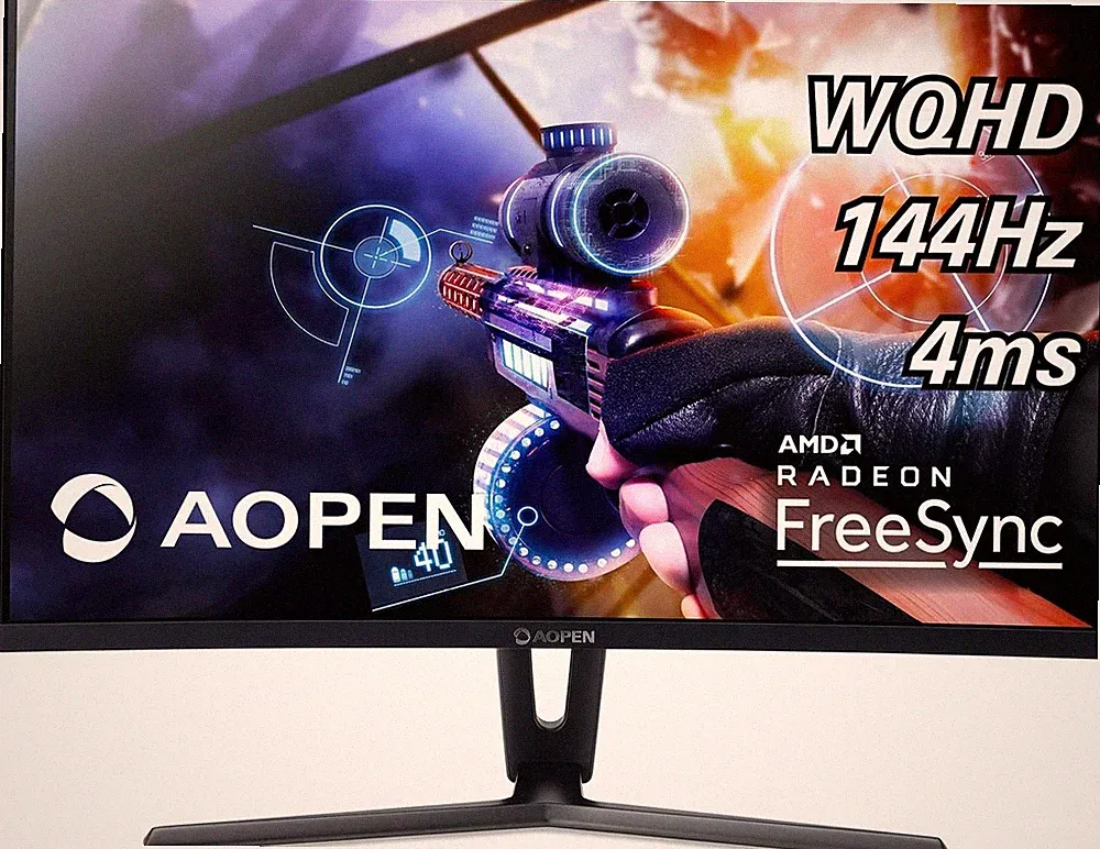 AOPEN by Acer 32HC1QUR Pbidpx 31.5-inch 1800R Curved WQHD Gaming Monitor