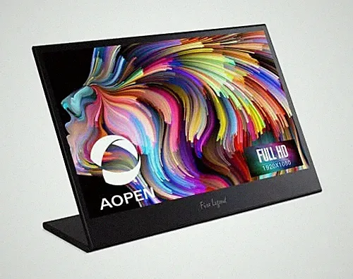 AOPEN BY ACER PORTABLE MONITOR 16PM6Q BMIUX 15.6-INCH FHD IPS MONITOR - BLACK