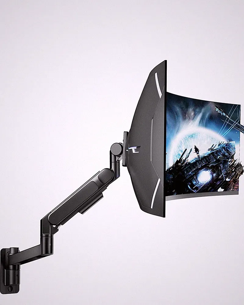 Wall mount arm gaming monitor