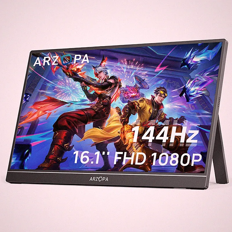Arzopa 16.1 144Hz Portable Gaming Monitor 106 Srgb 1080P Fhd Kickstand Portable