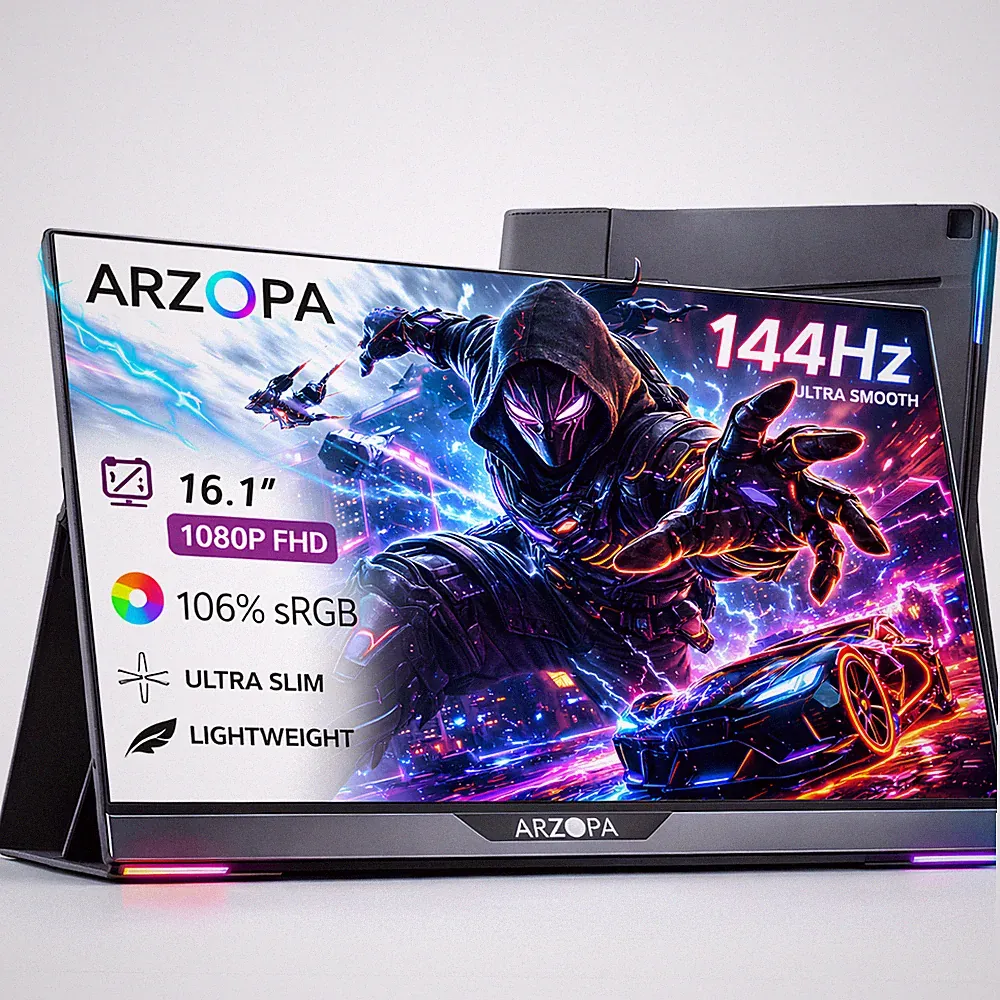 ARZOPA 16.1" 144Hz Portable Monitor FHD 1080P IPS Matte Second Screen for Gaming