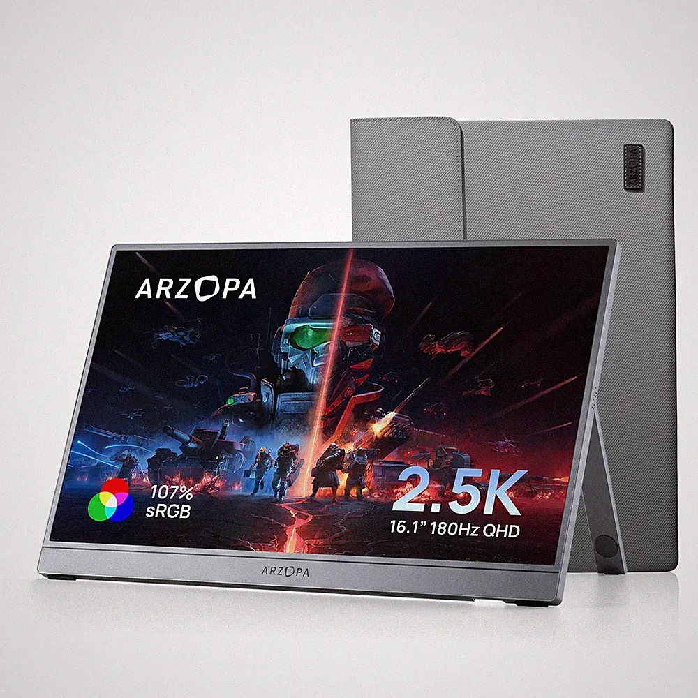 Arzopa 16.1 180Hz 2.5K Portable Monitor 2560X1440 Qhd 107 Srgb Kickstand