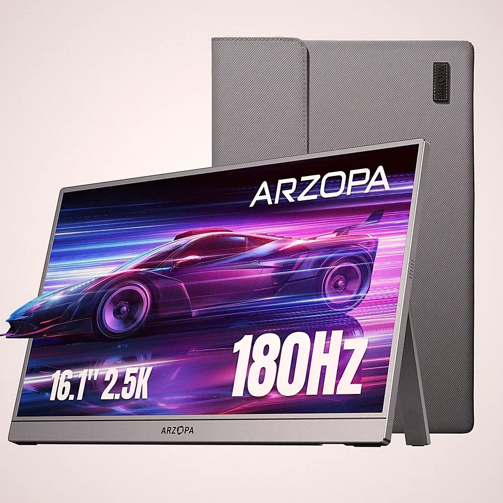 ARZOPA 16.1'' 180Hz 2.5K Portable Monitor, 2560x1440 QHD 107% sRGB -Z3FC