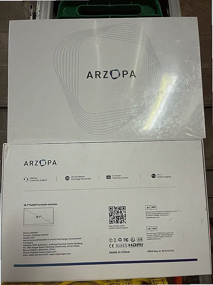 ARZOPA 16.1" Portable Monitor 144Hz Refresh Rate HDMI Display Lightweight