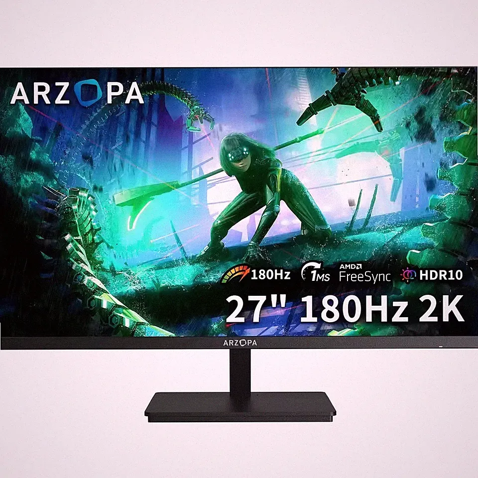 ARZOPA 27" 180Hz QHD Gaming Monitor | 1ms Fast IPS | FreeSync Premium | 2K 2560x
