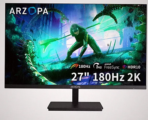 ARZOPA 27 inch monitor 180hz QHD 2K Monitor for PC,2560*1400