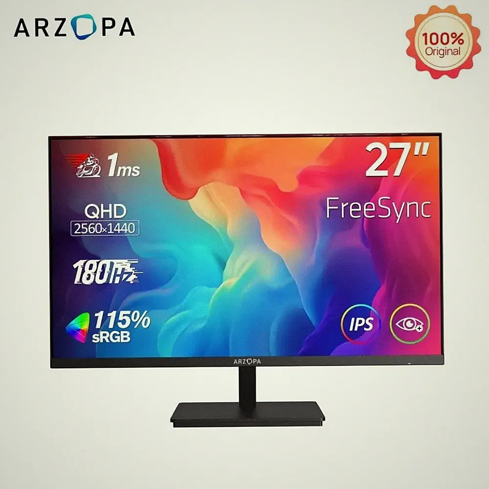 ARZOPA 27in QHD 2K 180Hz Gaming Monitor 2560x1440 IPS FreeSync USB-C HDMI M1RC
