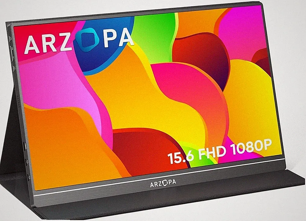 ARZOPA Portable Monitor, 15.6'' 1080P FHD Laptop Monitor