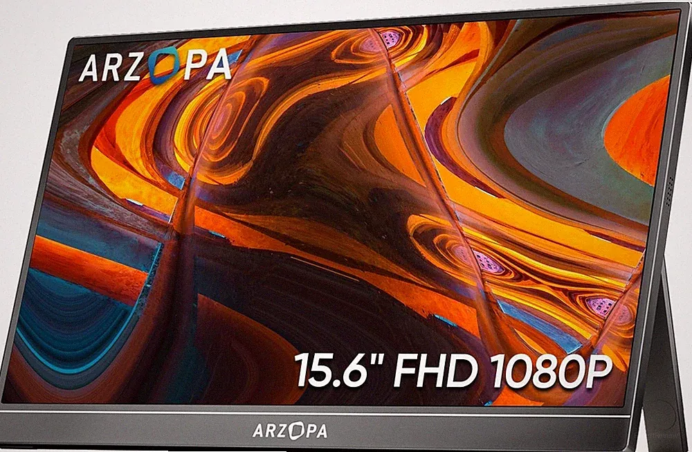 Arzopa S1 Table Black 15.6 In 1080P FHD IPS Ultra Wide Viewing Portable Monitor