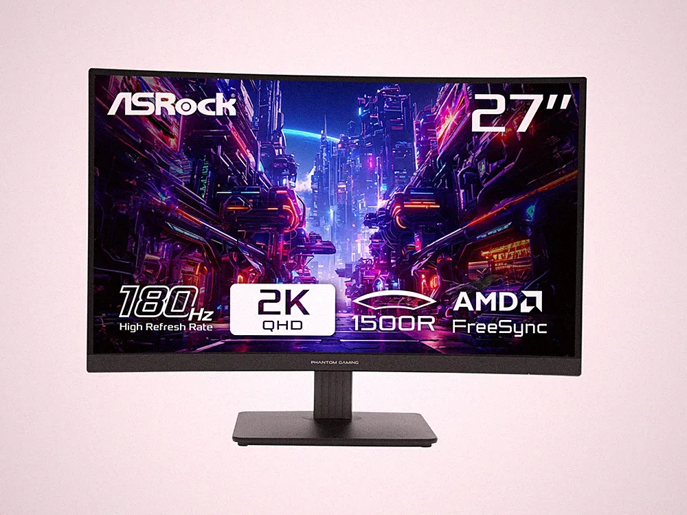 Asrock PG27QRT1B 27" 180 Hz VA QHD Gaming Monitor