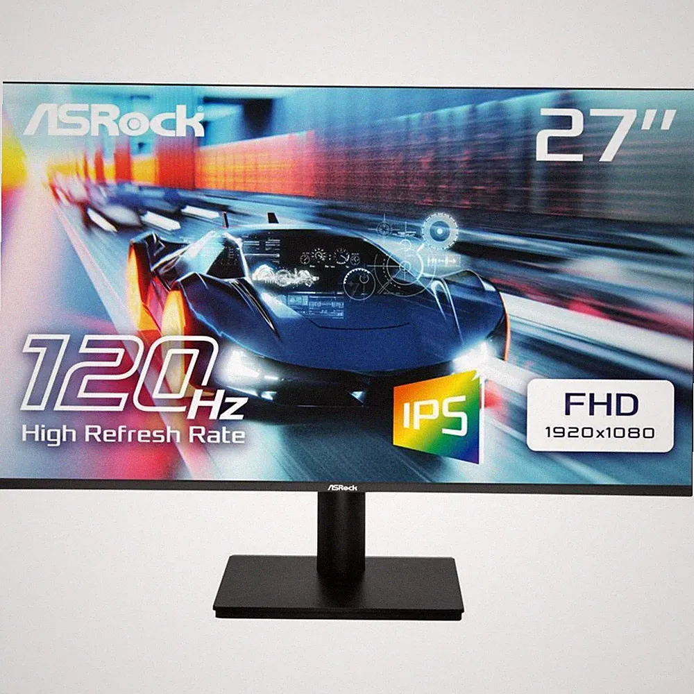 ASRock Phantom 27" FHD Gaming Monitor 1ms HDMI VGA Tilt Adjustment Flicker Free