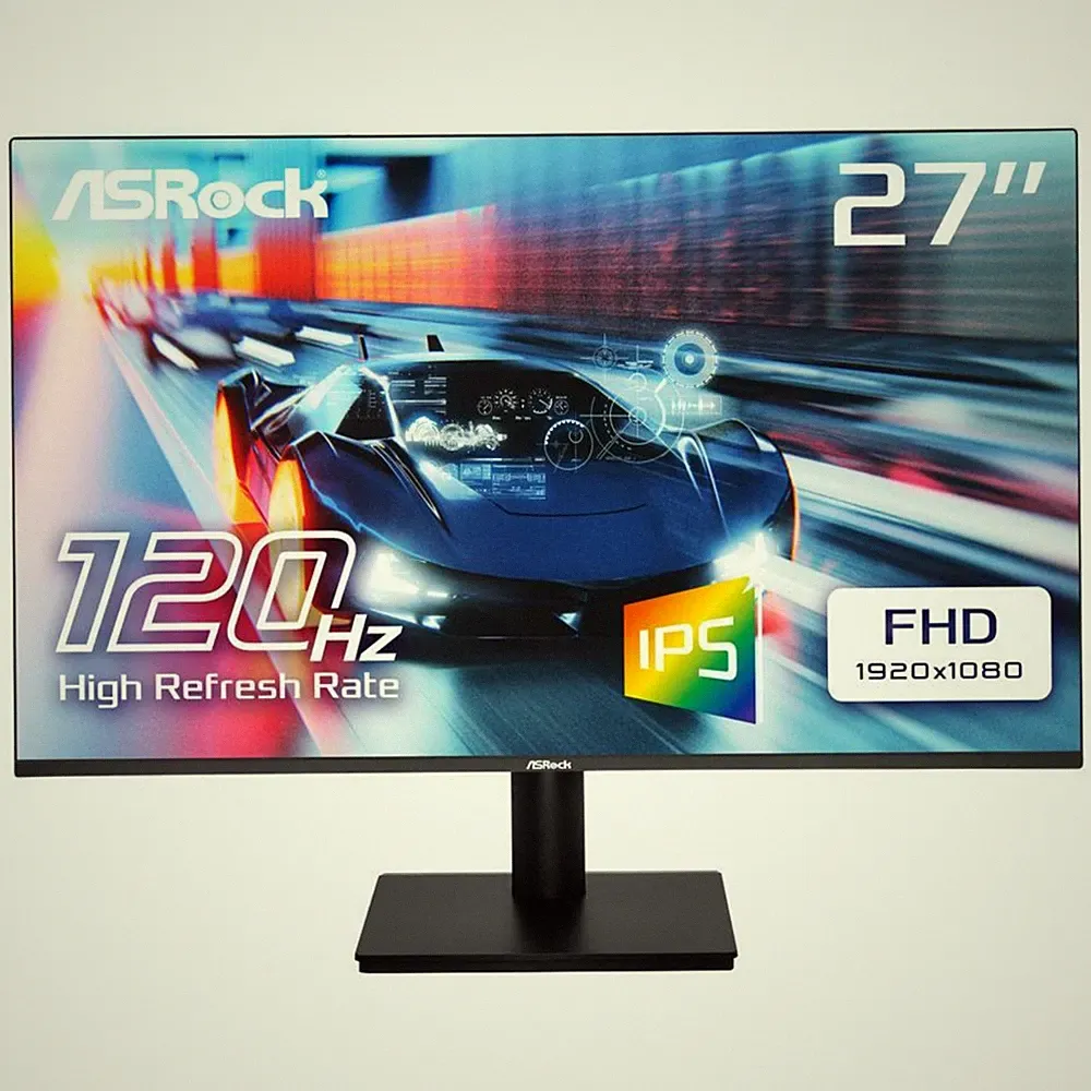 ASRock Phantom 27" FHD Gaming Monitor 1ms HDMI VGA Tilt Adjustment Flicker Free