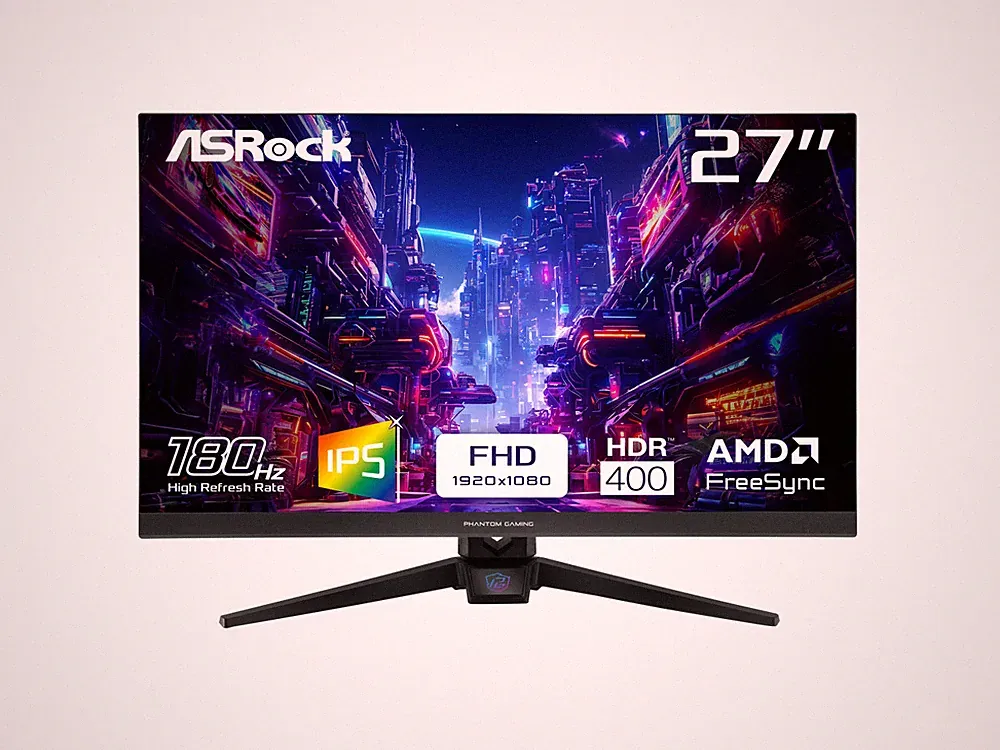 ASRock Phantom Gaming 27 inch Full HD FHD 180Hz IPS AMD FreeSync HDR400 Gaming
