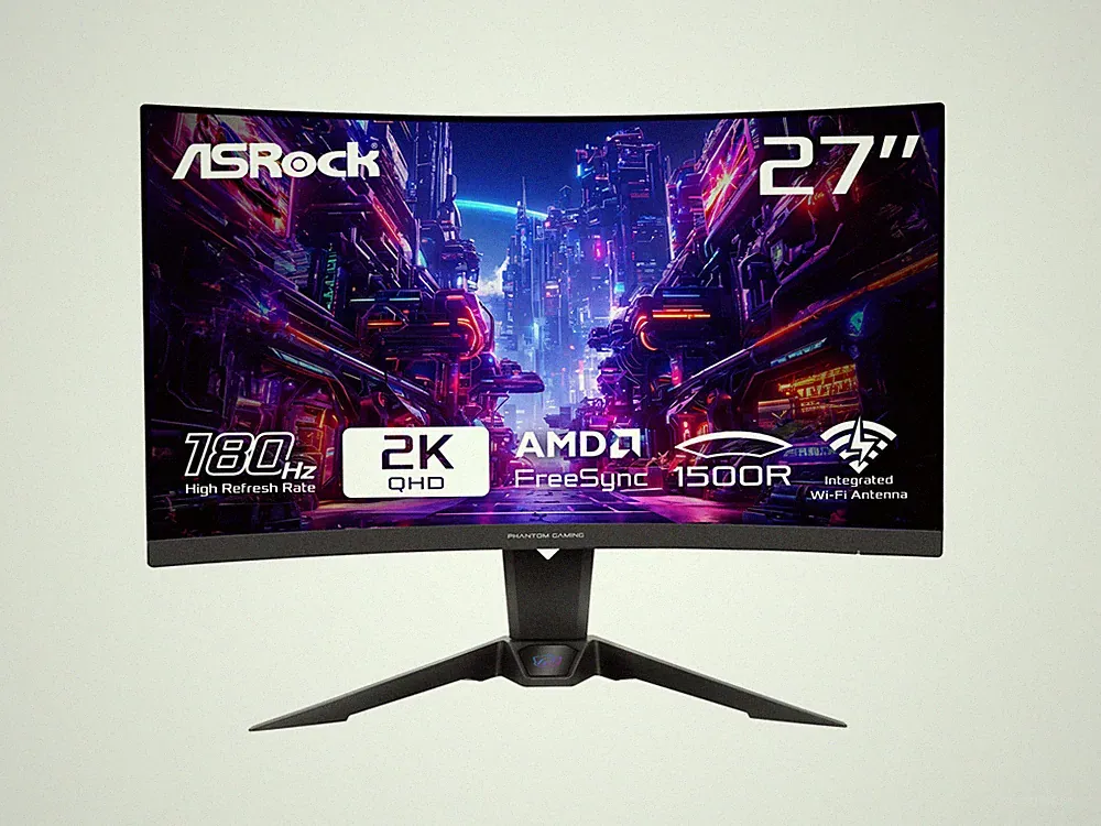 ASRock Phantom Gaming 27 inch QHD 2K 1440P 180Hz 1ms with AMD FreeSync Premium