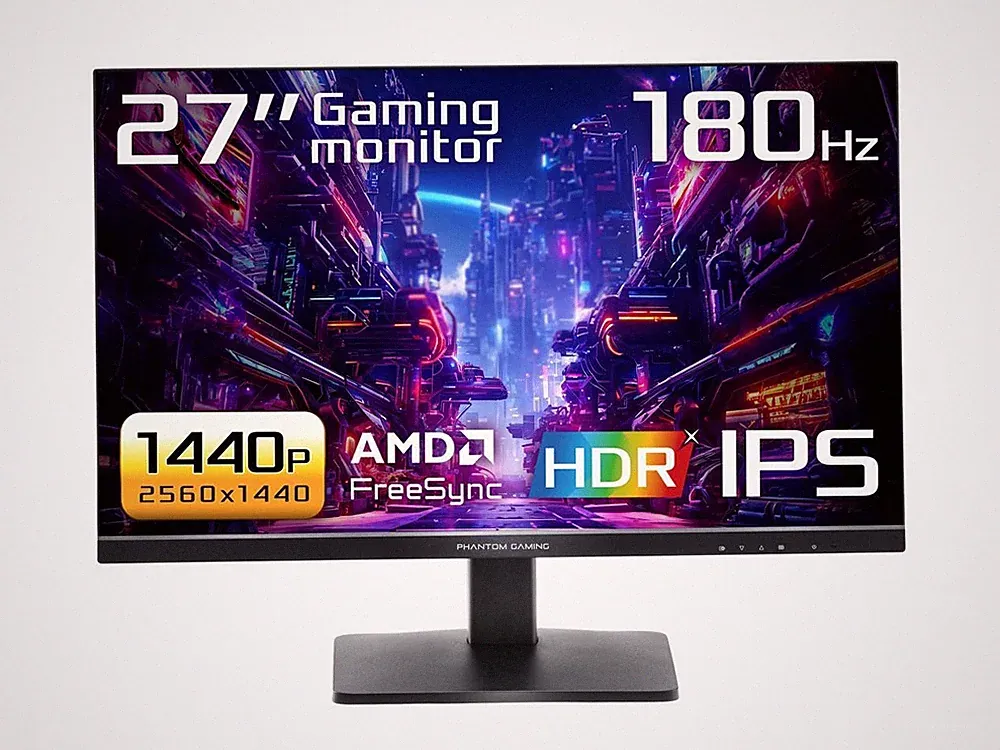 ASRock Phantom Gaming 27 inch QHD 2K 1440P 180Hz IPS with AMD FreeSync (AMD