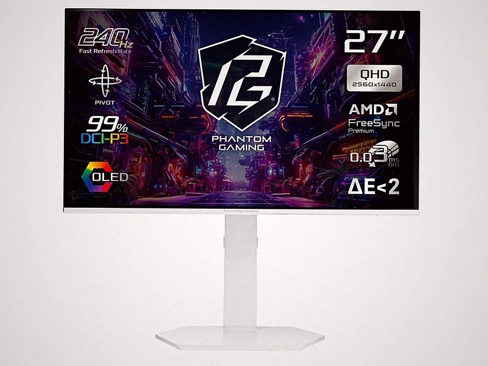 ASRock Phantom Gaming 27 inch QHD 2K 1440P 240Hz AMD FreeSync Premium 0.03ms