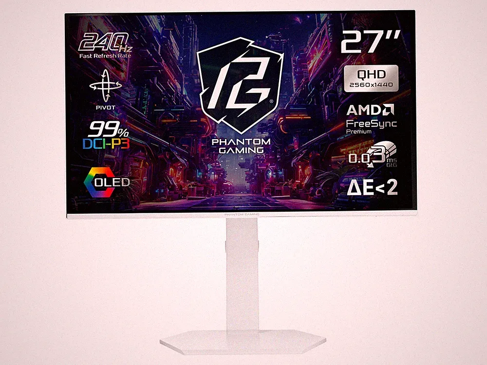 ASRock Phantom Gaming 27 inch QHD 2K 1440P 240Hz AMD FreeSync Premium 0.03ms