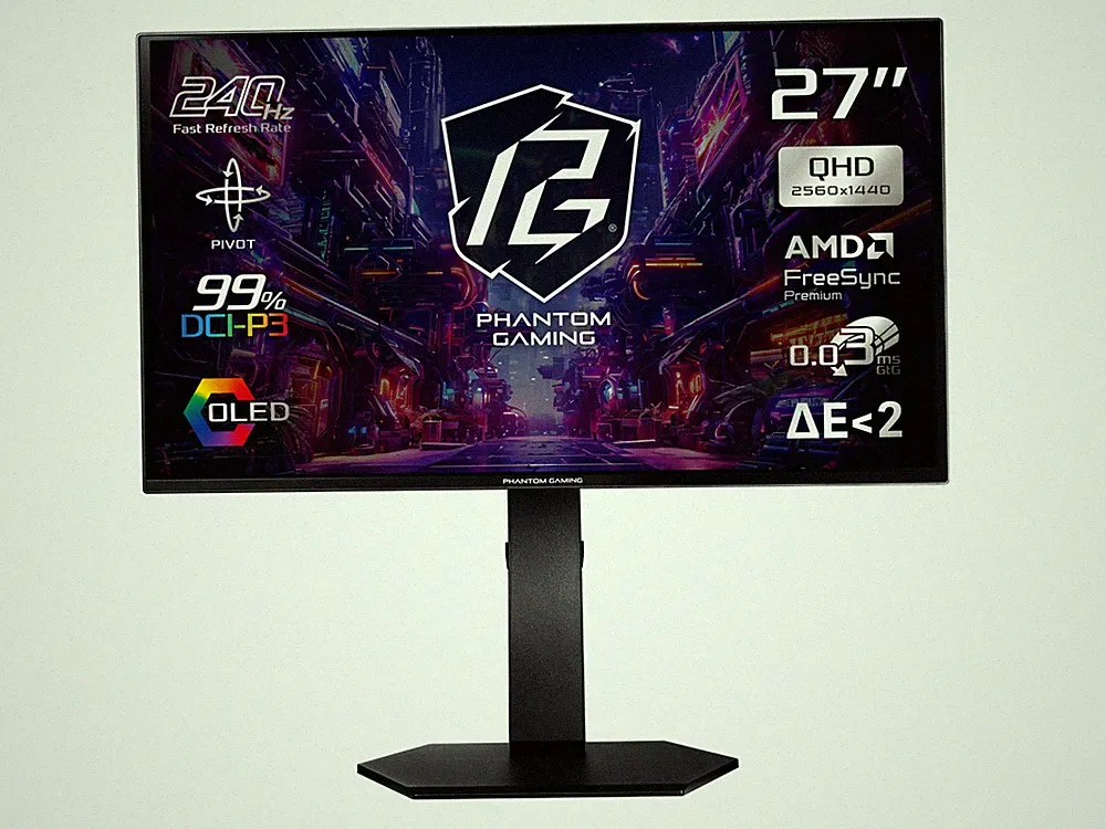 ASRock Phantom Gaming 27 inch QHD 2K 1440P 240Hz AMD FreeSync Premium 0.03ms