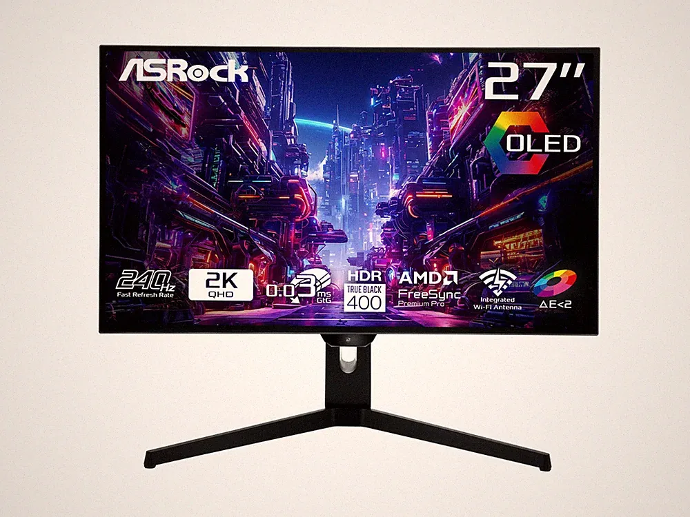 ASRock Phantom Gaming 27" QHD 2K 1440P 240Hz 0.03ms (GTG), 99% DCI-P3 with 129%