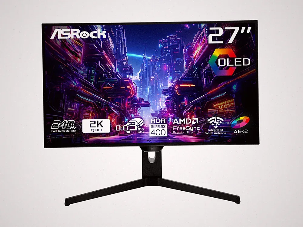 ASRock Phantom Gaming 27" QHD 2K 1440P 240Hz 0.03ms (GTG), 99% DCI-P3 with 129%