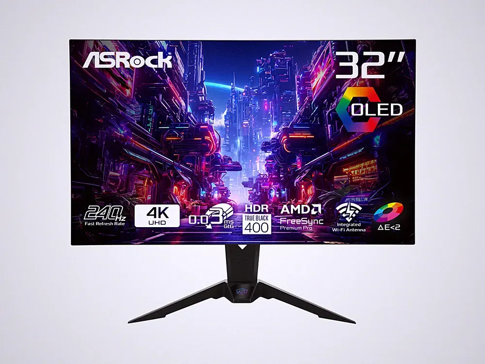 ASRock Phantom Gaming 32 inch DUAL MODE UHD 4K 240Hz FHD 480Hz FreeSync Premium