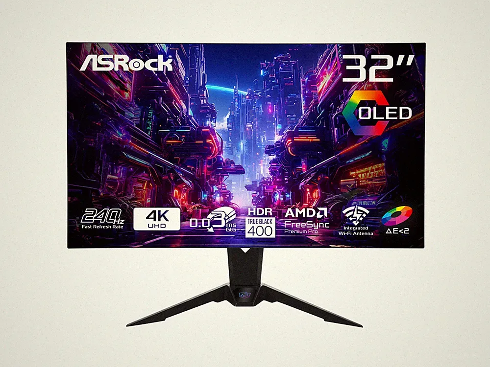 ASRock Phantom Gaming 32 inch DUAL MODE UHD 4K 240Hz FHD 480Hz FreeSync Premium