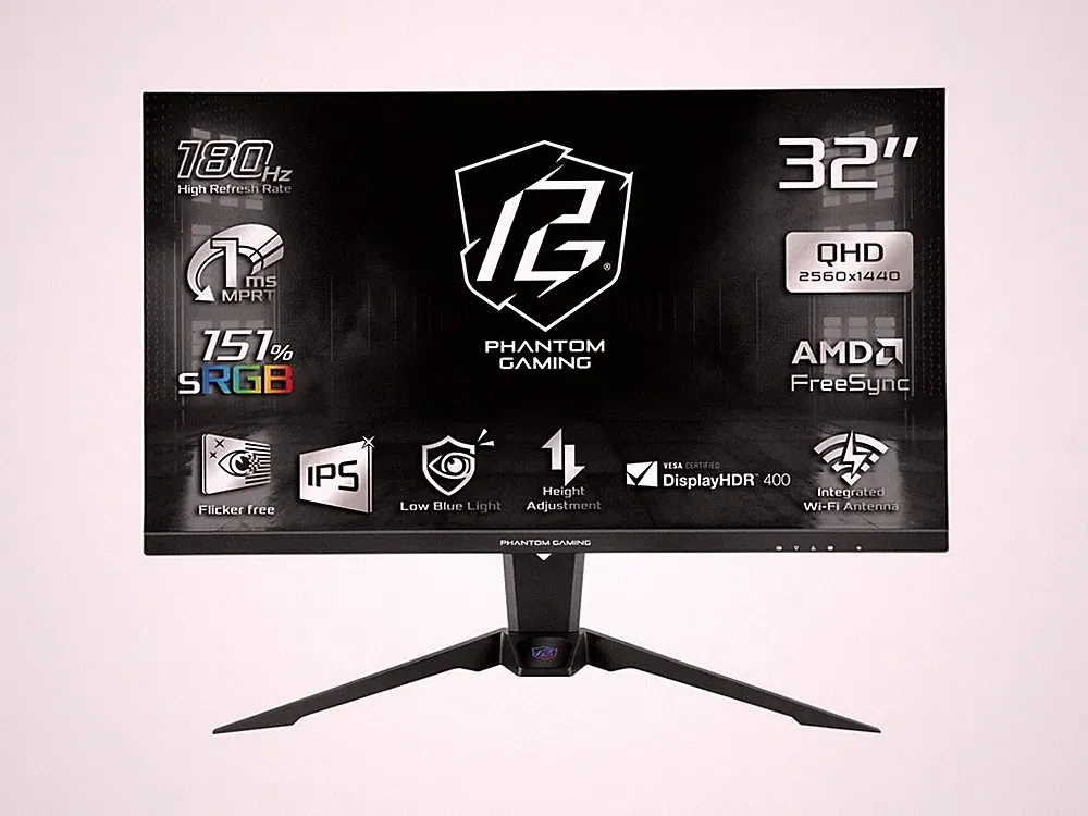 ASRock Phantom Gaming 32 inch QHD 2K 1440P 180Hz IPS AMD FreeSync (Adaptive