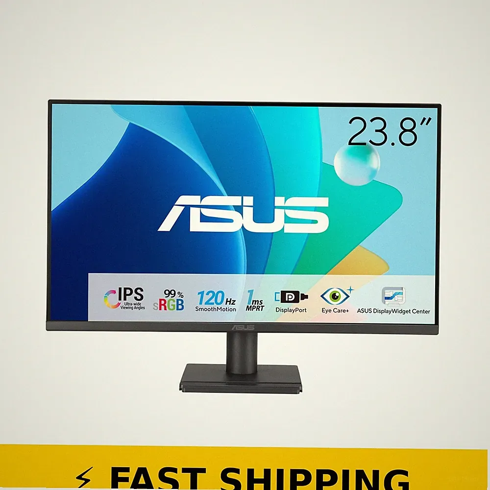 ASUS 24” 1080P Monitor VA249QG - IPS, 120Hz, 1ms, VESA
