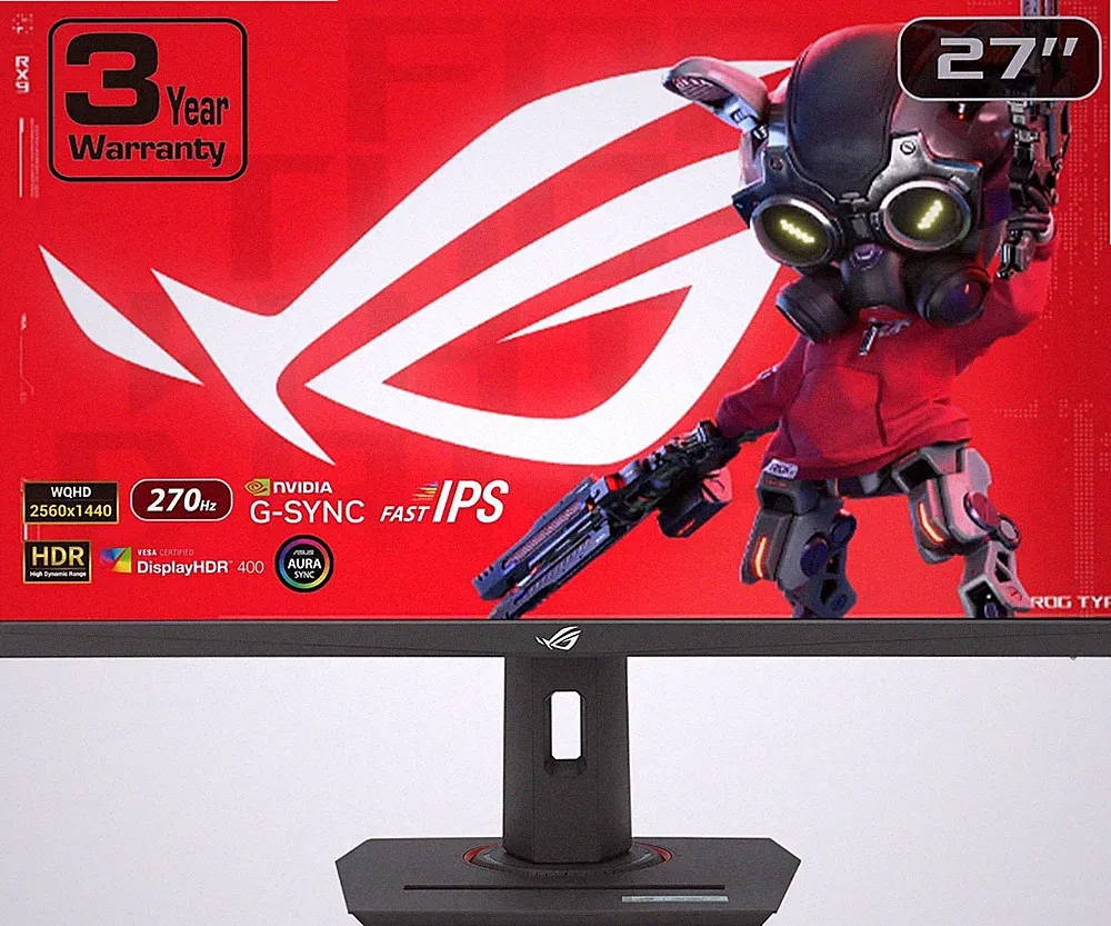 ASUS 27" 270 Hz Fast IPS QHD Gaming Monitor FreeSync Premium & G-Sync Compatible