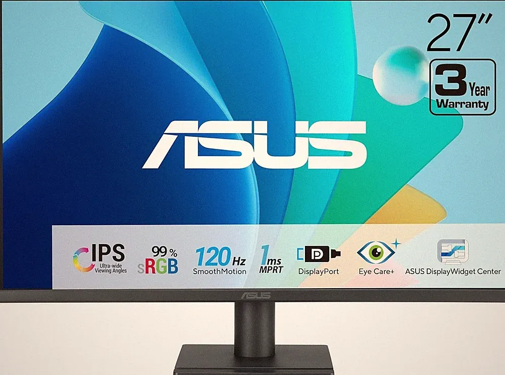 ASUS 27 Inch Computer Monitor (VA279QG) - Full HD, IPS, 120Hz Built-in Speakers