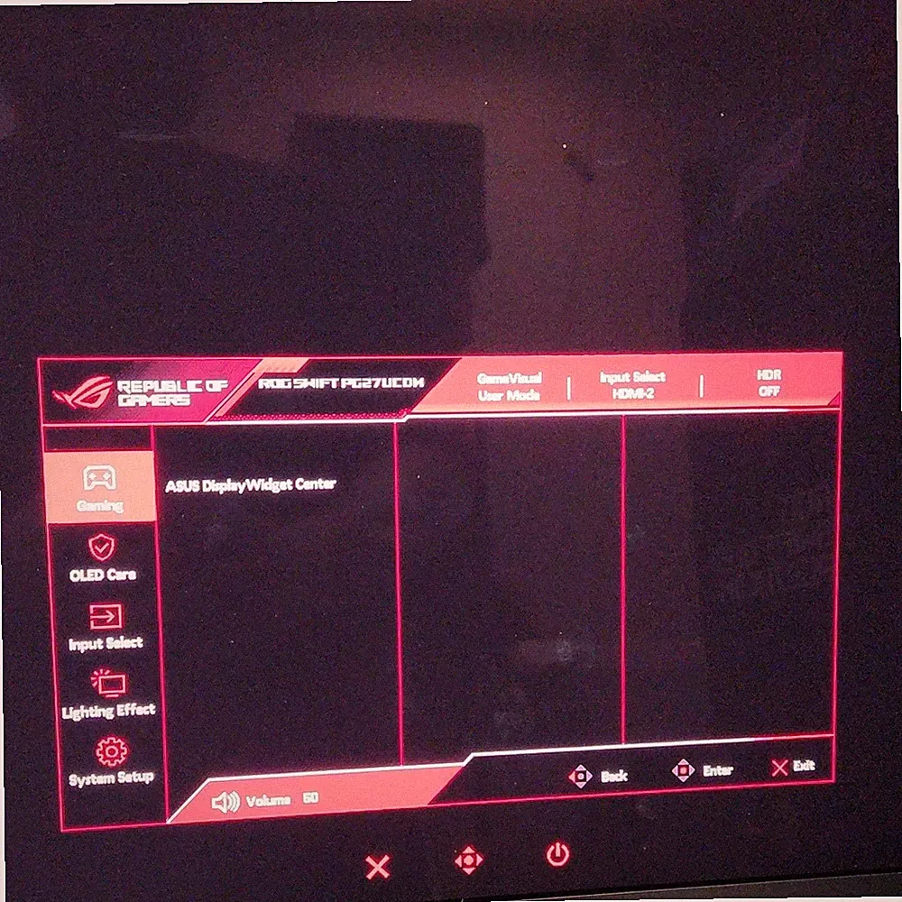 ASUS 27" PG27UCDM 4K UHD OLED OLED FreeSync Gaming Monitor