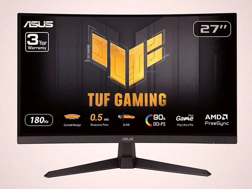 Asus 90LM0AQ1B011B0 TUF VG27WQ3B 27" QHD Curved Gaming Monitor