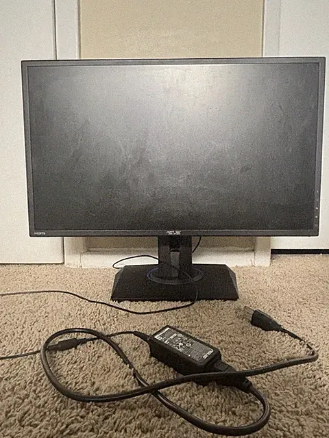 ASUS Monitor 22x12 Screen Black Color Blue Lining USED