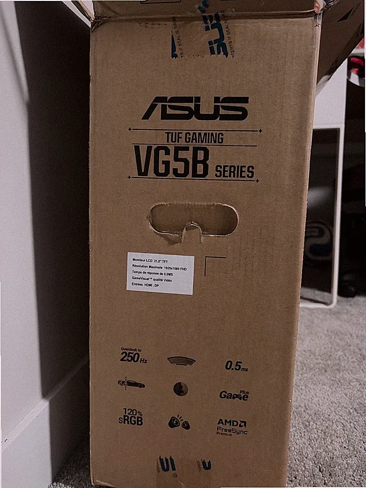 ASUS monitor TUF gaming VG5B series 250HZ 0.5MS 31.5” screen size