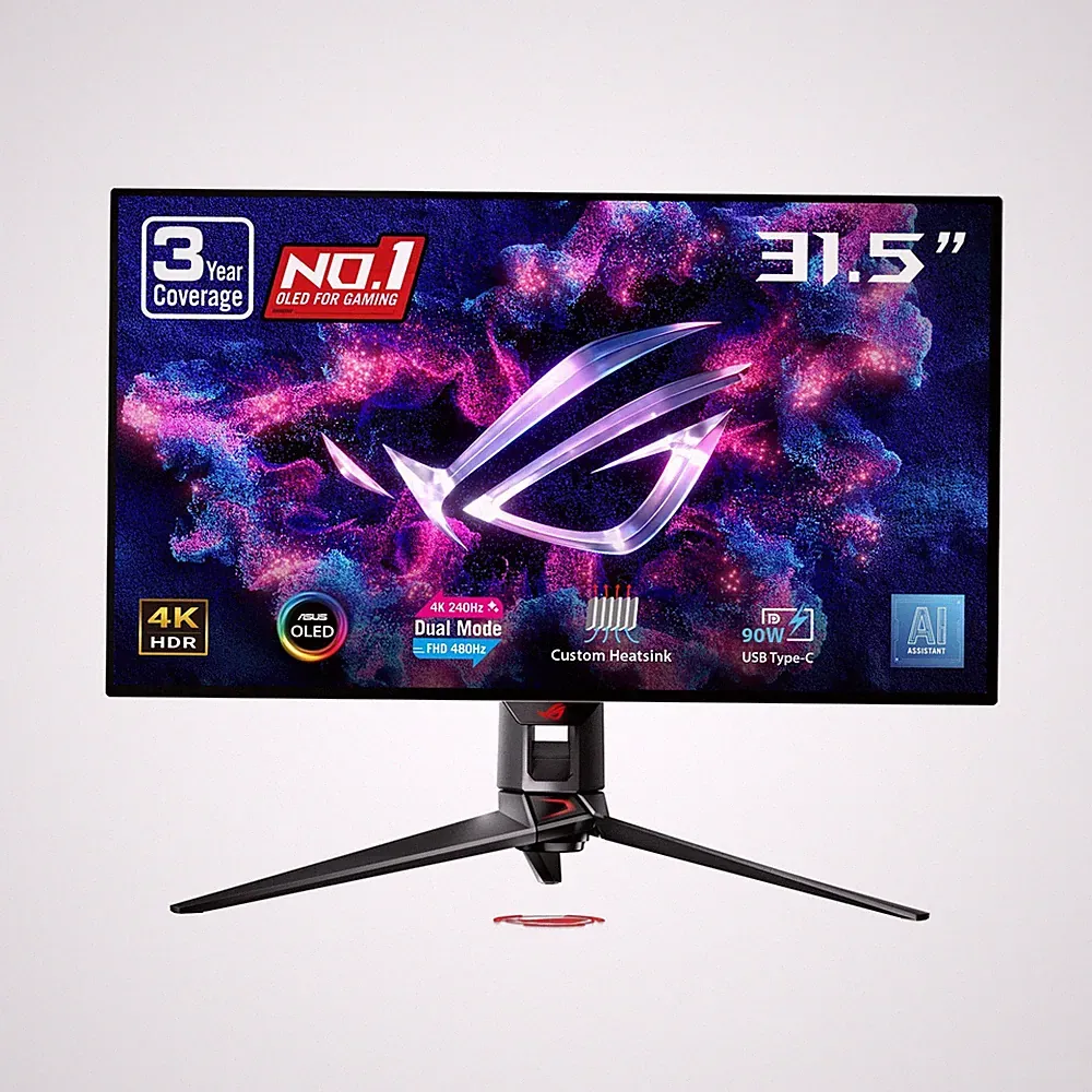 ASUS ROG 32" 4K 240Hz OLED Gaming Monitor Dual Mode FHD 480Hz Black