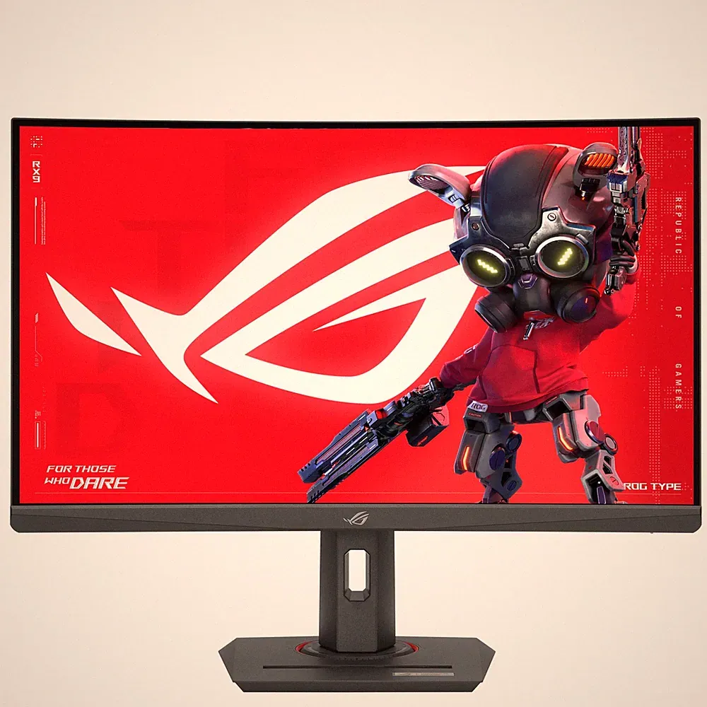 ASUS ROG Strix 27” 1440P HDR400 USB-C Curved Gaming Monitor (XG27WCS) - BLACK