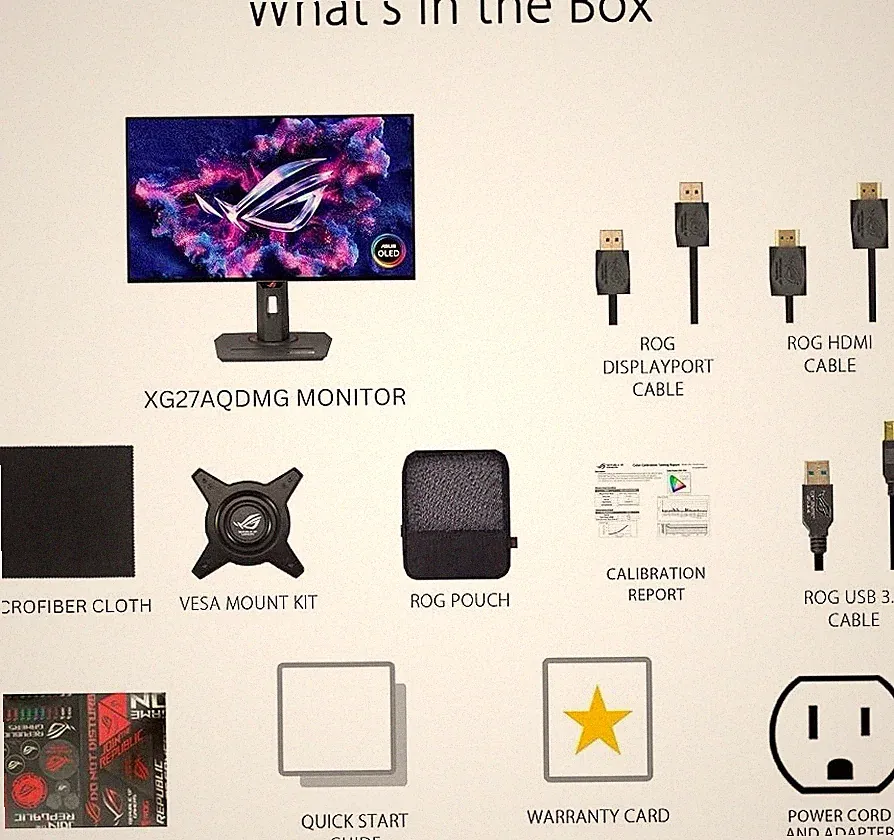 ASUS ROG Strix 27” 1440P OLED Gaming Monitor (XG27AQDMG) New!!!