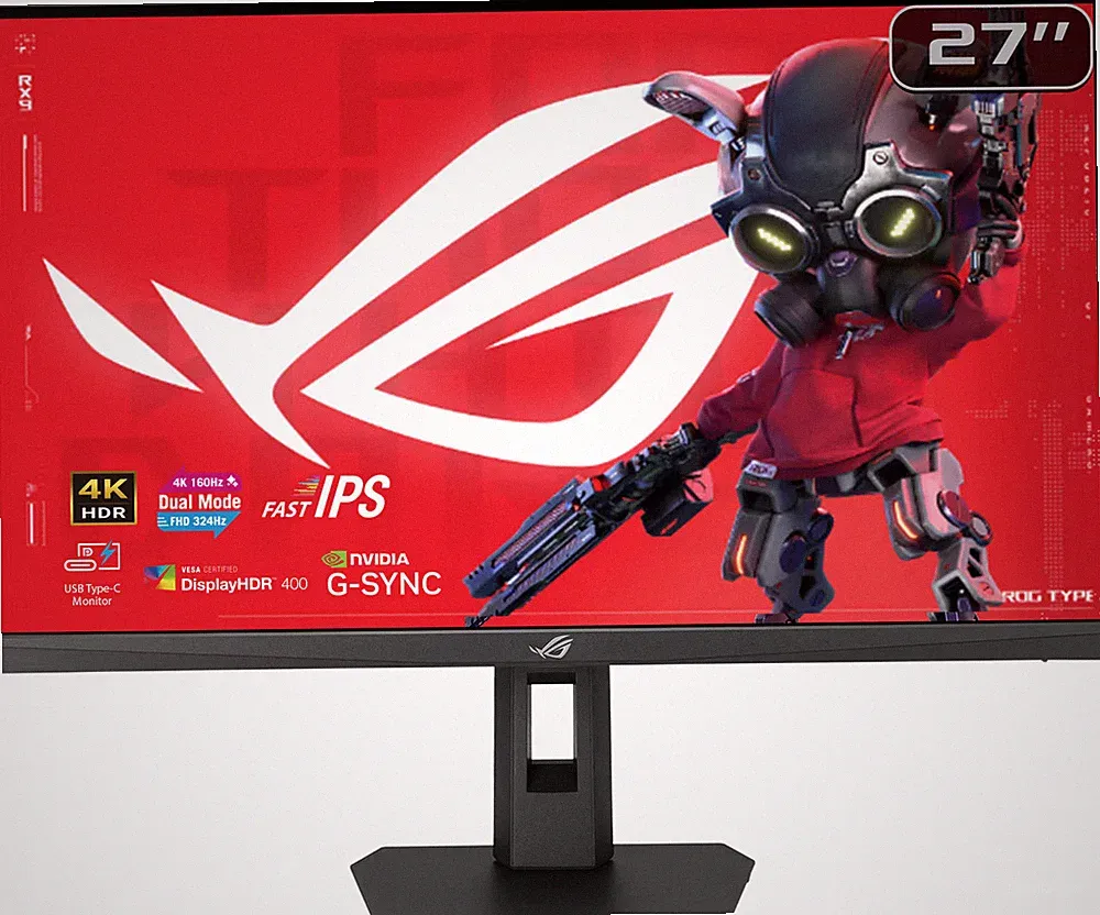 ASUS - ROG Strix 27" Dual Mode (4K 160Hz, FHD 324Hz) IPS 1ms Gaming Monitor w...
